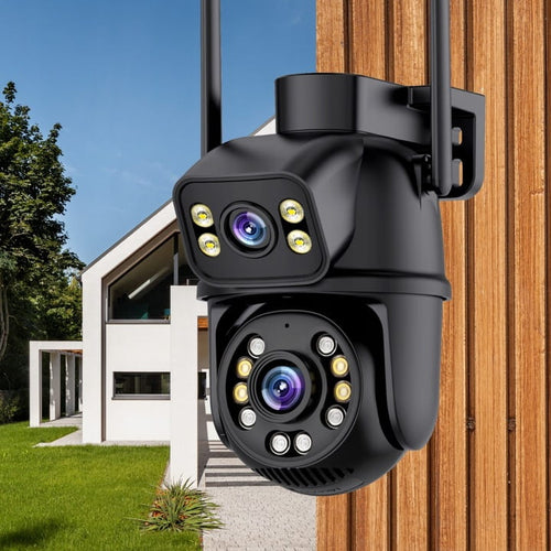PODWÓJNA KAMERA OBROTOWA WIFI IP SMART ZEWNĘTRZNA 6MPX DETEKCJA 4K ALARM EUROLOOK K-15