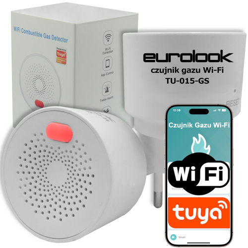 Inteligentny czujnik gazu Wi-Fi – Tuya / Smart Life EUROLOOK TU-015-GS