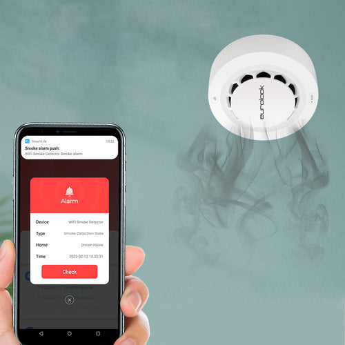 Inteligentny Czujnik Detektor Dymu Tuya Wi-Fi