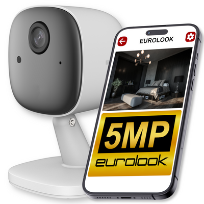 Kamera IP WiFi 5MPX QHD Elektroniczna Niania Monitoring Domu Sklepu Biura EUROLOOK ZC-03