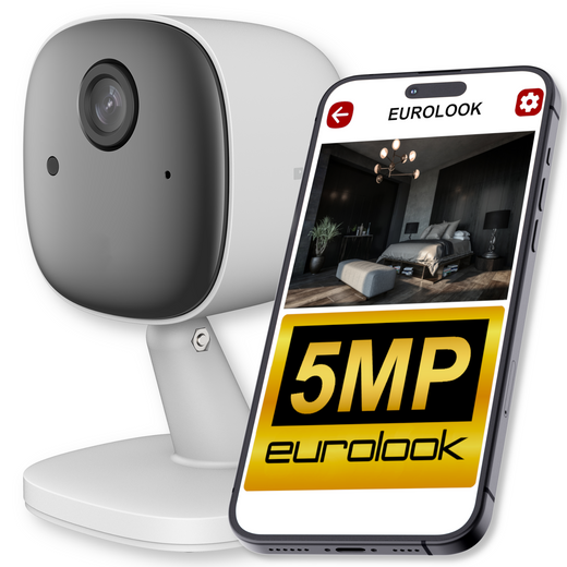 Kamera IP WiFi 5MPX QHD Elektroniczna Niania Monitoring Domu Sklepu Biura EUROLOOK ZC-03