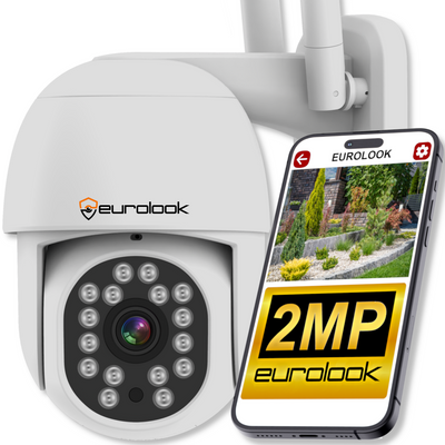 Bezprzewodowa Zewnętrzna Kamera IP WiFi 2MPX FullHD Powiadomienia EUROLOOK K-5